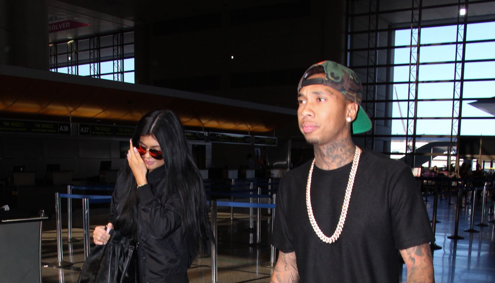 Kylie Jenner and Tyga at LAX
