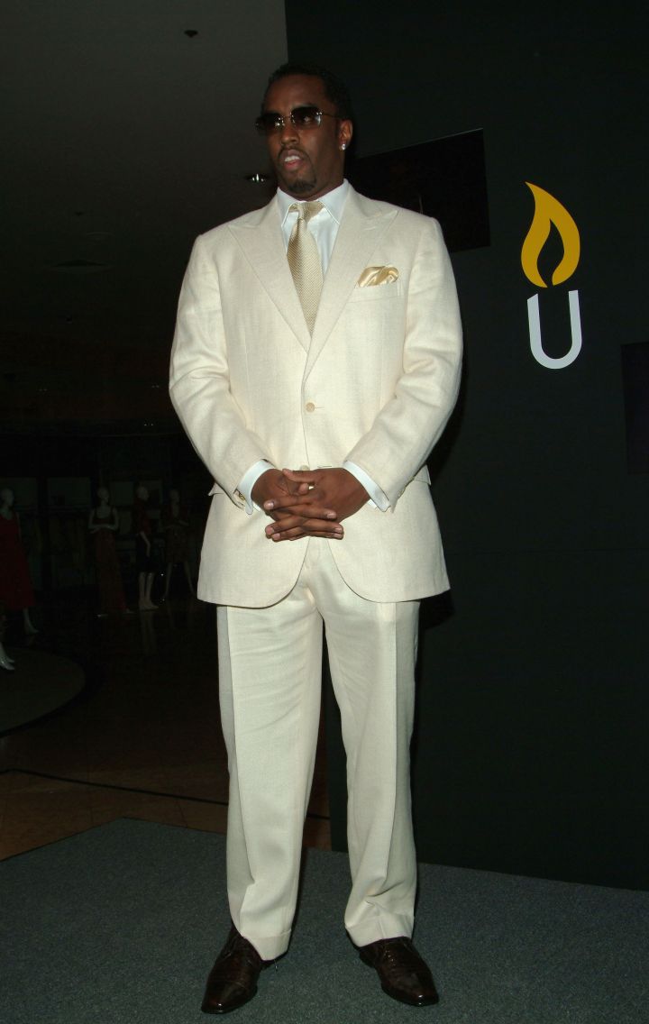 Diddy maxin’ and relaxin’ in all white in 2005.