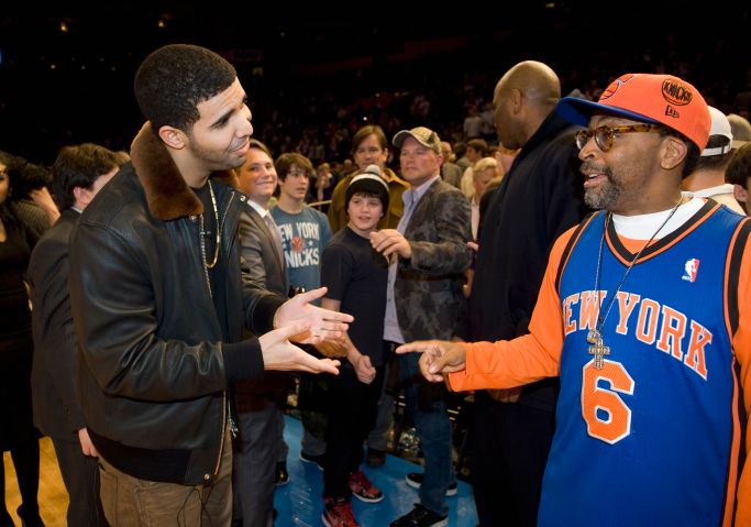 Drake, Spike Lee at Miami Heat game