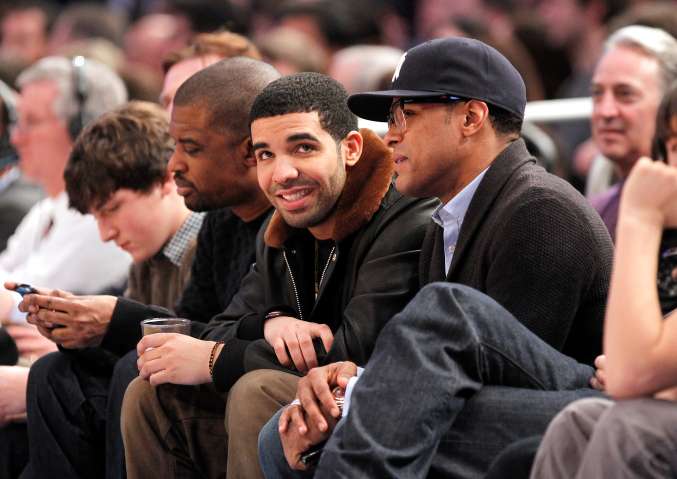 Drake courtside, Knicks Game at Madison Square Garden