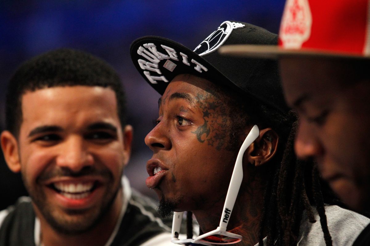 Drake courtside, 2012 NBA All-Star Game