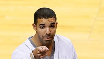 Drake courtside, San Antonio Spurs v Miami Heat - Game 7