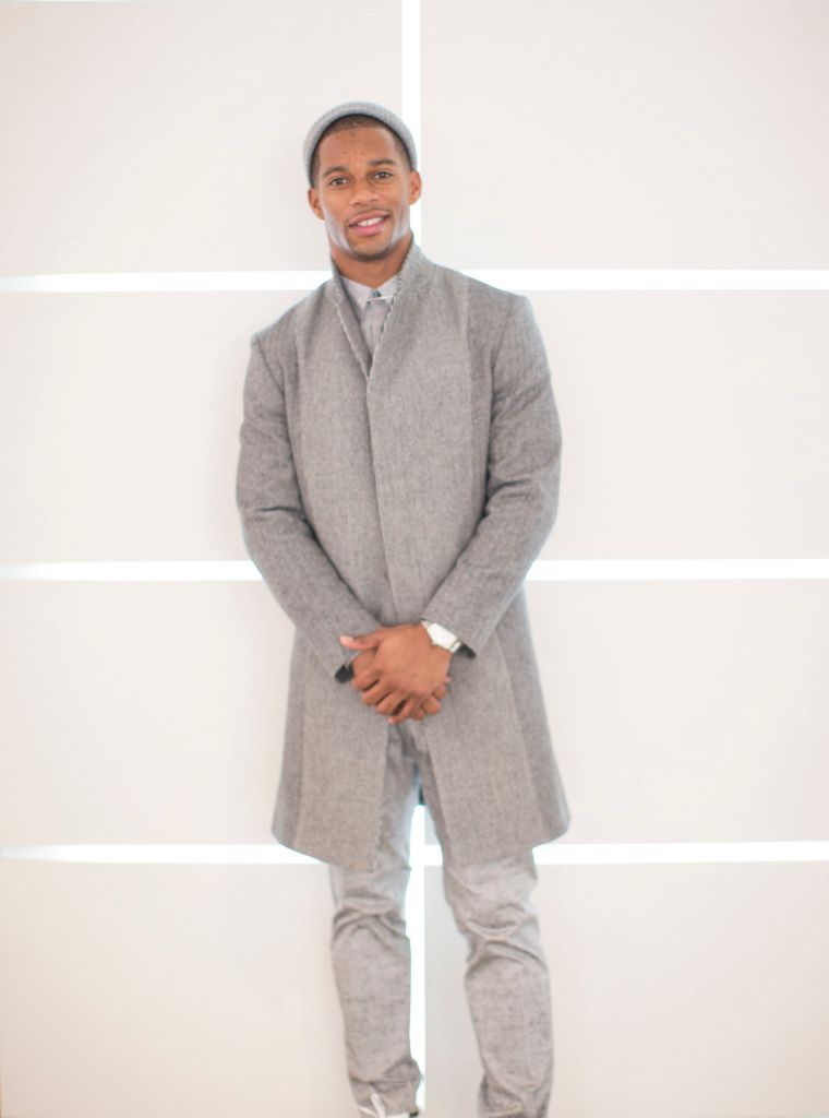 Cruz looks clean, simple, and chic backstage at Calvin Klein.