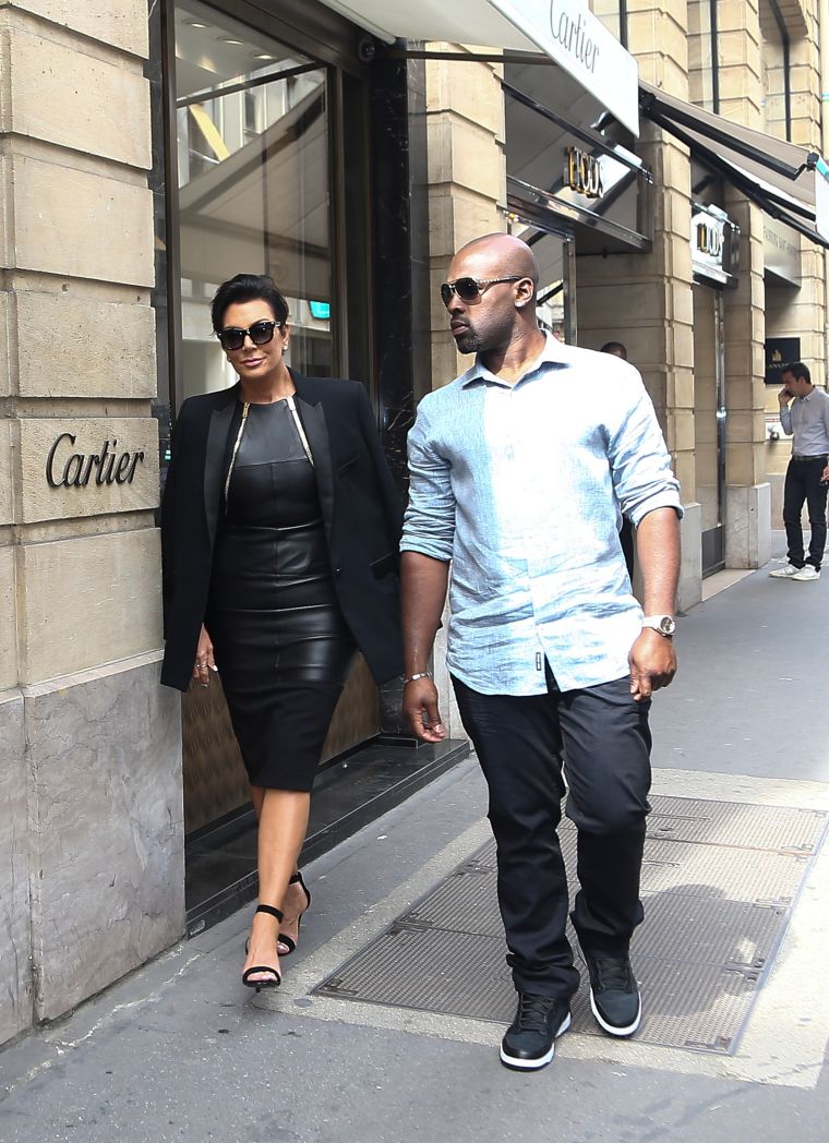 Kris Jenner and her new boy toy Corey Gamble hit l’Avenue in Paris.