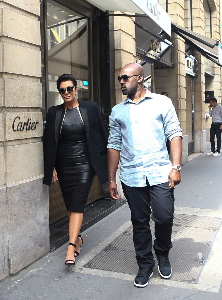 Kris Jenner and her new boy toy Corey Gamble hit l'Avenue in Paris.