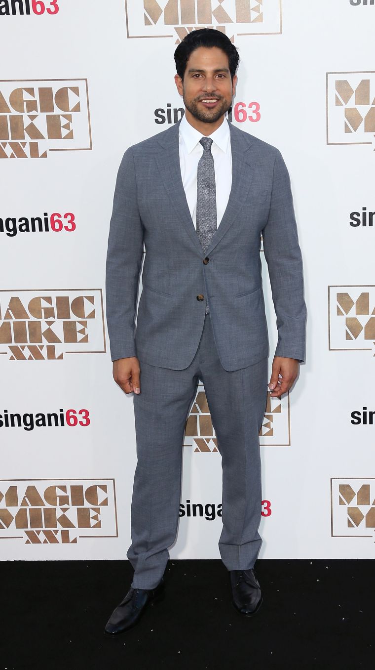 Adam Rodriguez looked handsome in a classic grey tux.