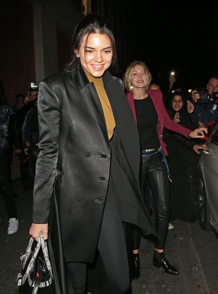 Kendall Jenner and Gigi Hadid were all smiles while leaving Libertine nightclub.