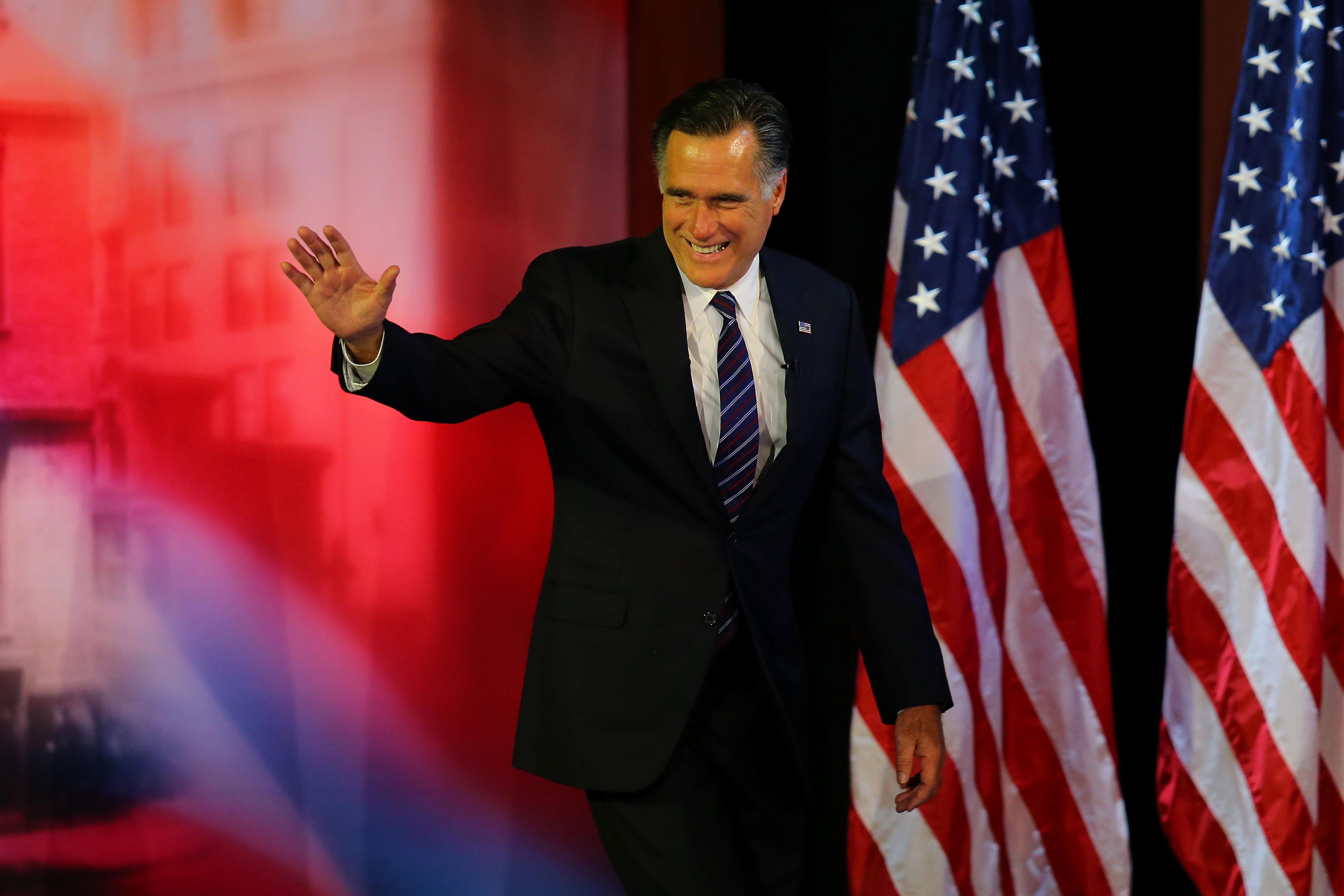 Republican Presidential Candidate Mitt Romney Holds Election Night Gathering In Boston
