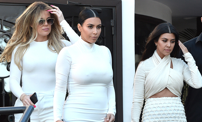 Kim Kardashian, Kourtney and Khloe Kardashian Film in Thousand Oaks