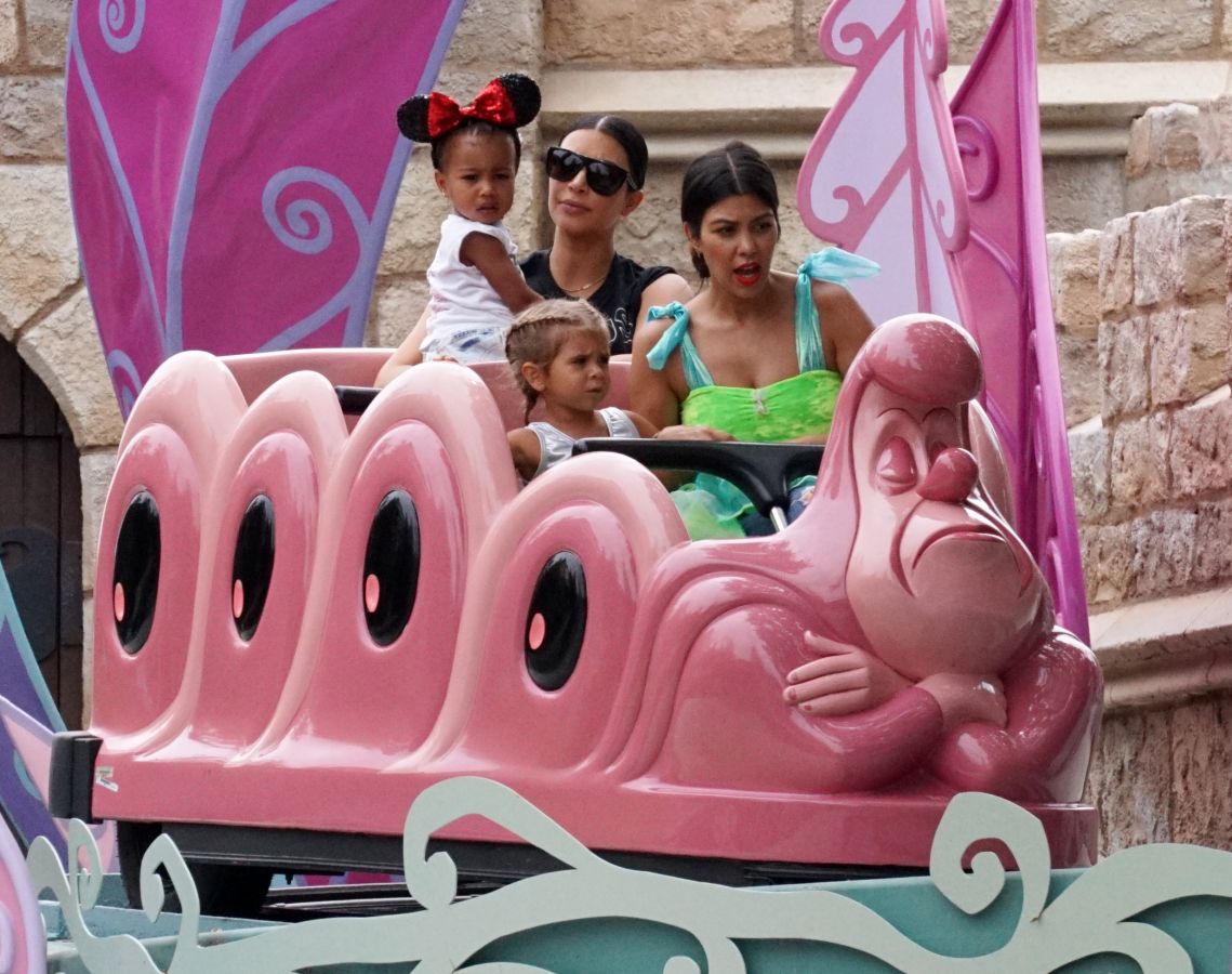 Penelope Disick's birthday at Disneyland - Kourtney Kardashian, North West, Kim Kardashian