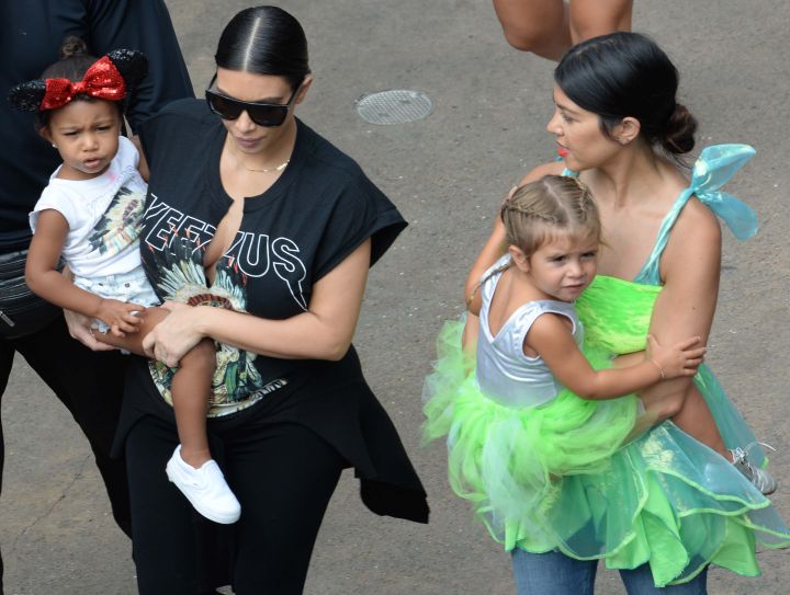 With Scott absent on his daughter’s birthday, Kim Kardashian sticks by her sister’s side.
