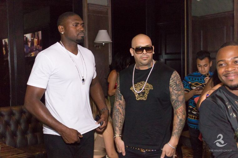 Jason Maxiell and producer Mally Mal attend BBWLA viewing event in Hollywood.