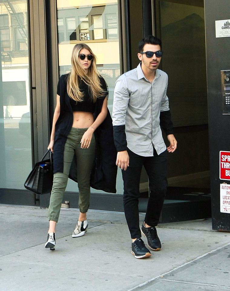 Joe Jonas and his girlfriend Gigi Hadid were spotted exiting their hotel for a lunch date in New York City.