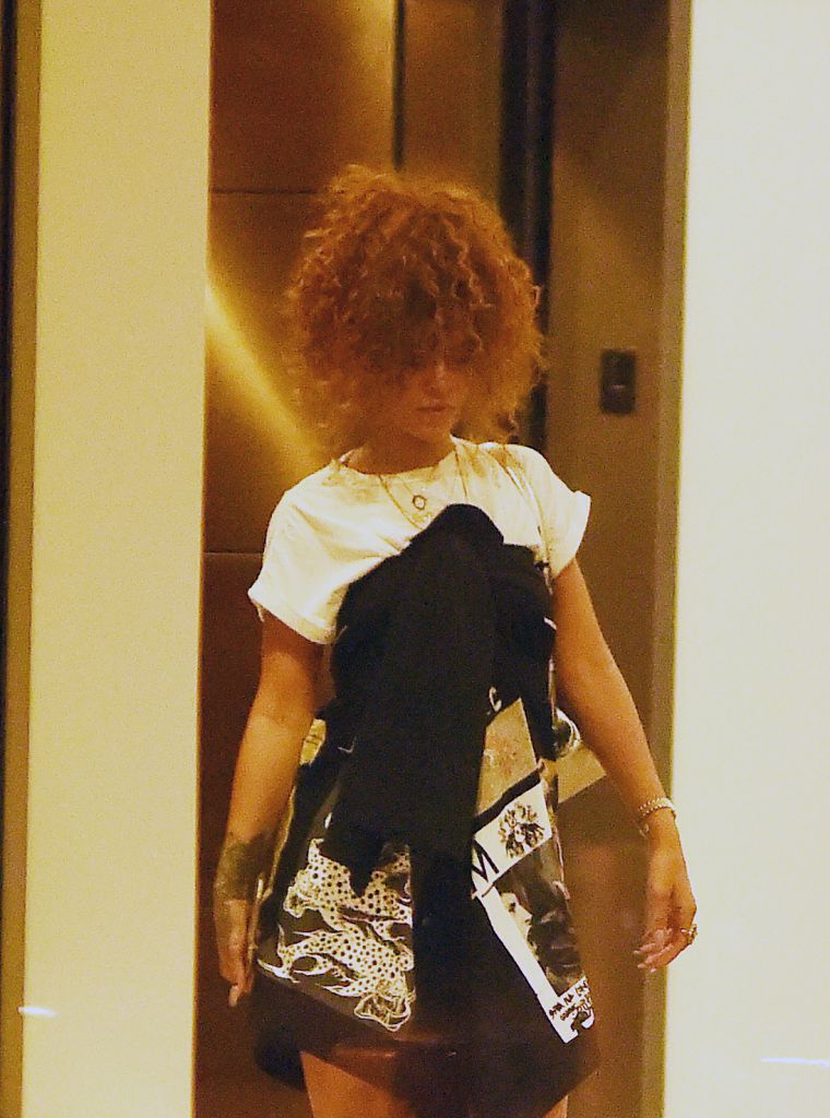 This is how Rihanna left her Soho apartment: looking fly as hell.