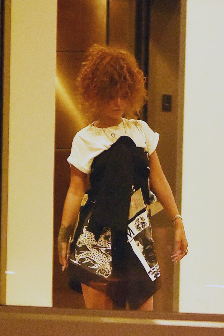 This is how Rihanna left her Soho apartment: looking fly as hell.