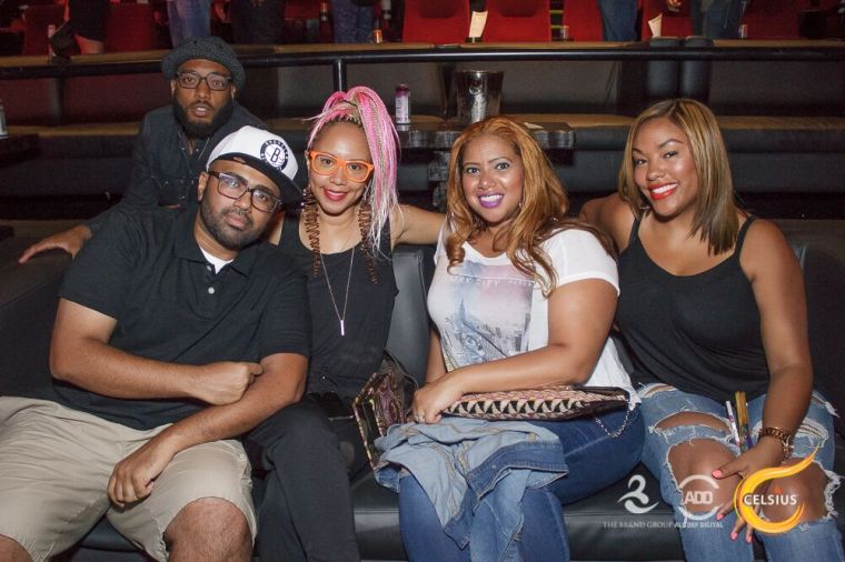 The Jasmine Brand team takes a break from the party to take the perfect group pic.