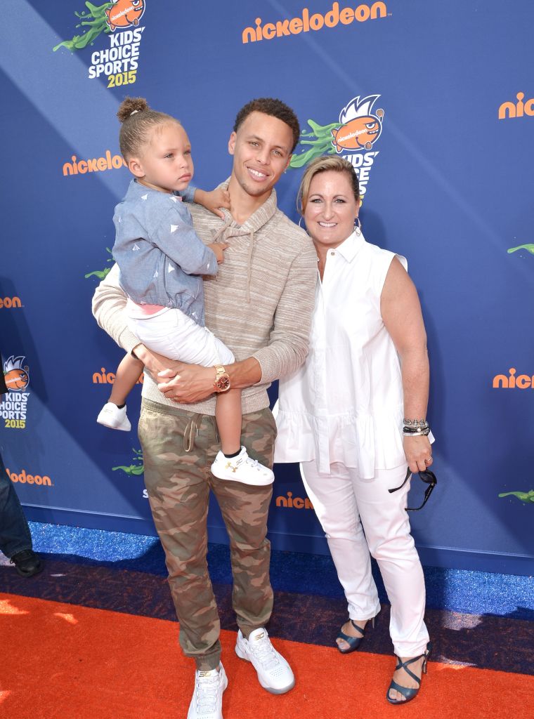 Stephen Curry and Riley Curry