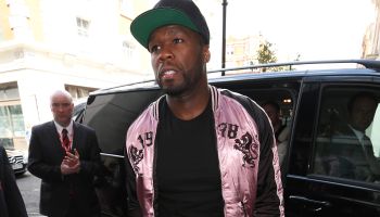 Curtis Jackson aka 50 Cent seen arriving at BBC Radio 1 in Central London this afternoon.