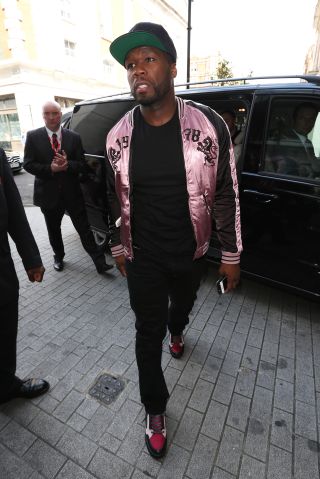 Curtis Jackson aka 50 Cent seen arriving at BBC Radio 1 in Central London this afternoon.