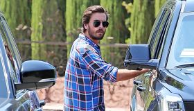 Scott Disick collects his daughter from Kourtney in LA.