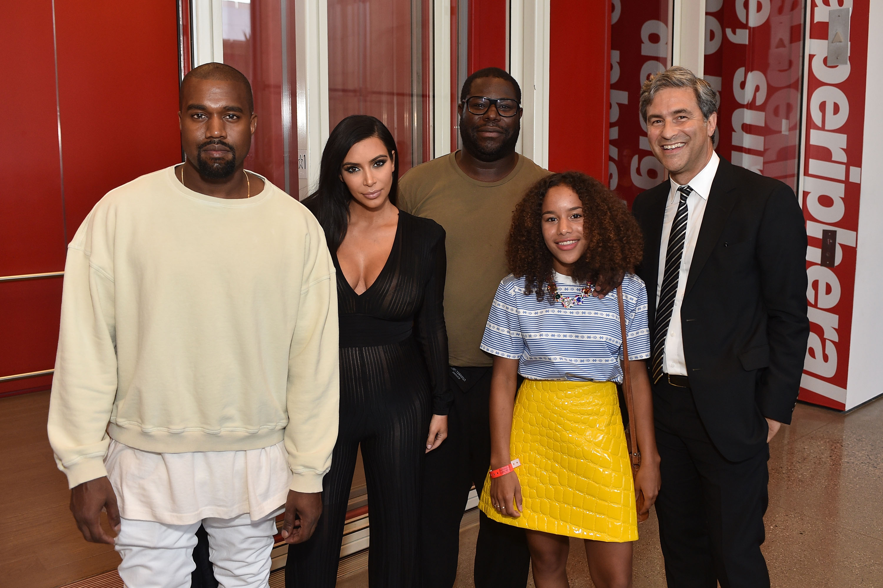 Kim Kardashian, Kayne West, Steve McQueen and LACMA Director and CEO Michael Govan attend LACMA Director's Conversation With Steve McQueen