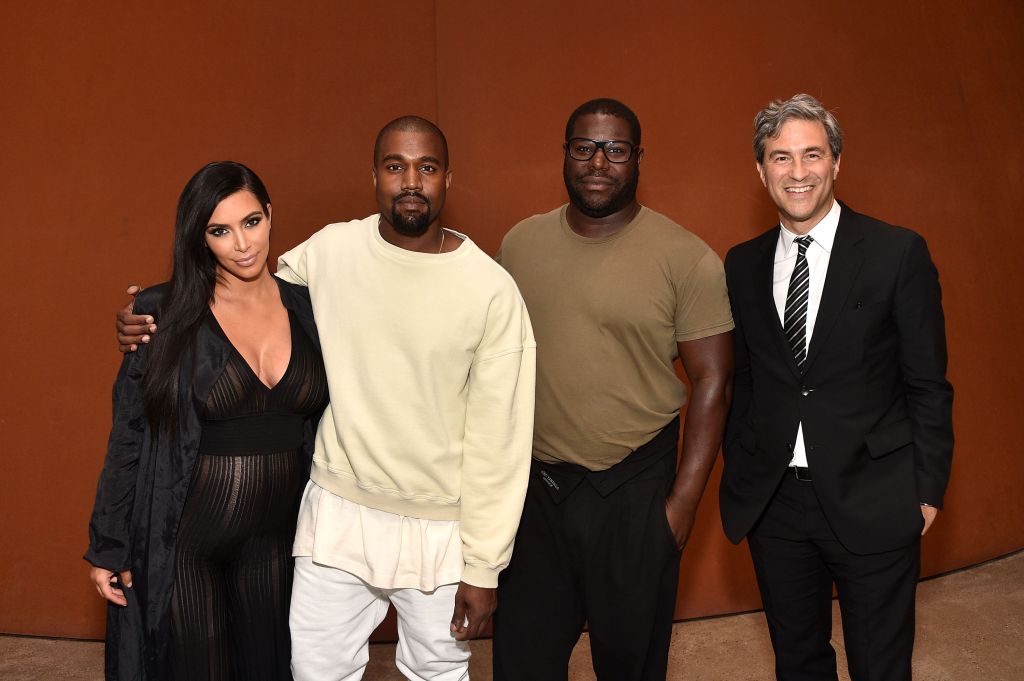 Kim Kardashian, Kayne West, Steve McQueen and LACMA Director and CEO Michael Govan attend LACMA Director's Conversation With Steve McQueen