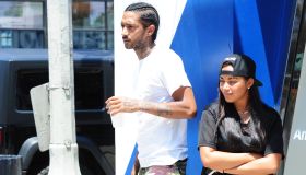 Nipsey Hussle and Lauren London after car accident
