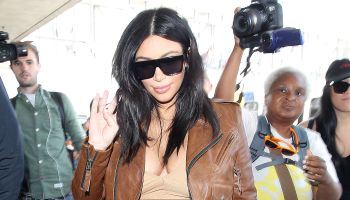 Kim Kardashian departs from the Los Angeles International Airport