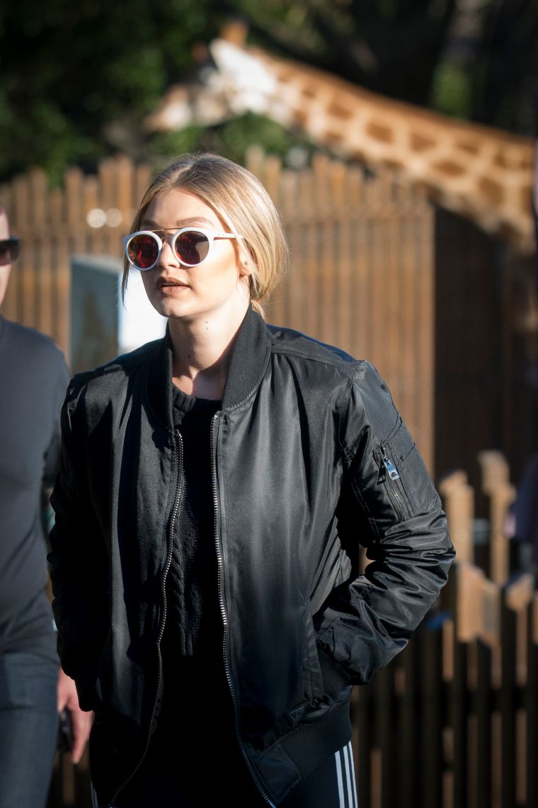 Gigi Hadid kept it casual as she hit Taronga Zoo with friends.