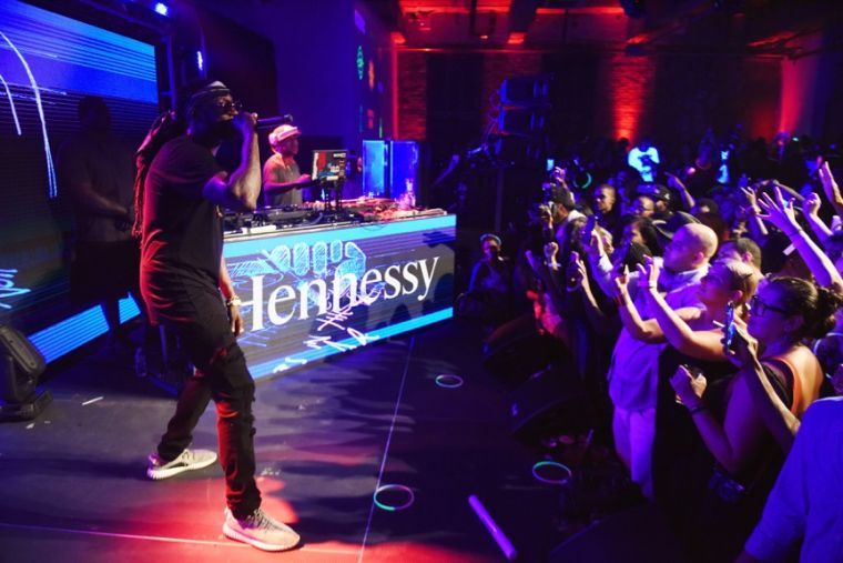 2 Chainz hit the stage at the launch of the Hennessy V.S Limited Edition Bottle with Ryan McGinness.
