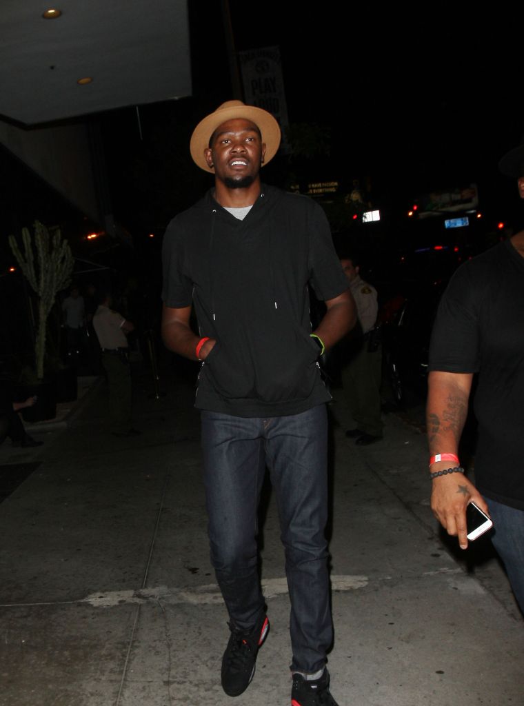 Kevin Durant headed to Kylie Jenner's birthday party.