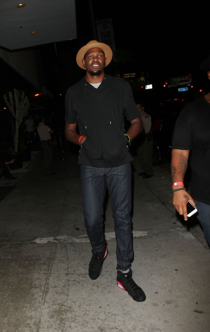 Kevin Durant headed to Kylie Jenner’s birthday party.
