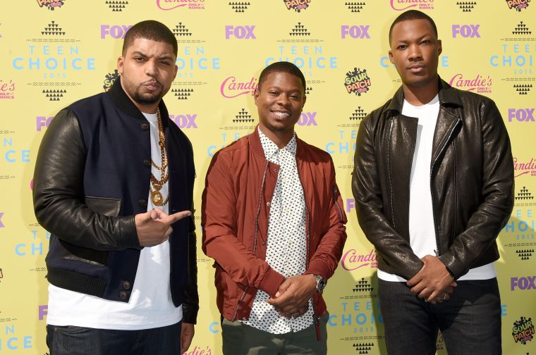 "Straight Outta Compton" breakout stars celebrated the number one spot at the box office.