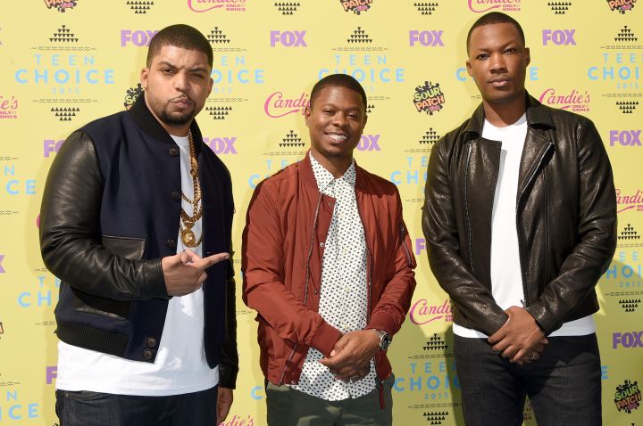 “Straight Outta Compton” breakout stars celebrated the number one spot at the box office.