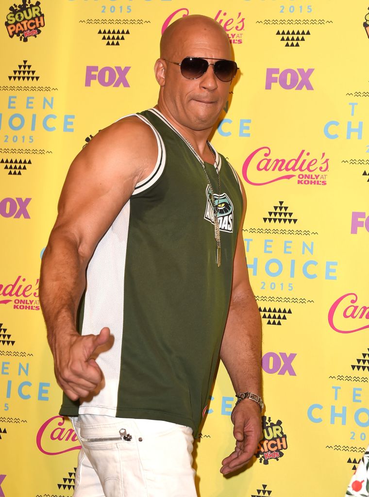Vin Diesel arrived to accept an award for "Furious 7."