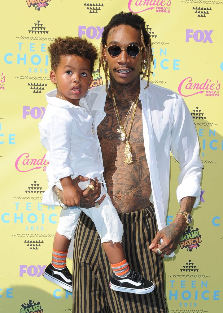 Wiz Khalifa brought Baby Bash along on the red carpet at the 2015 Teen Choice Awards in L.A.
