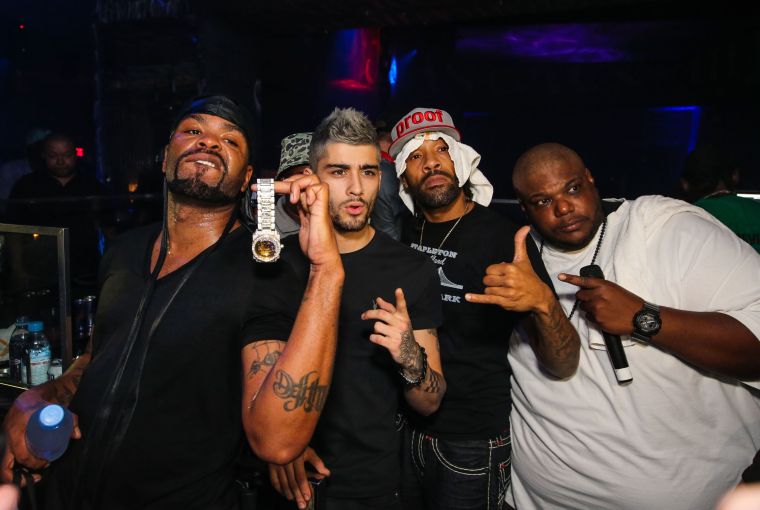Zayn Malik parties with Method Man and Redman at Foxtail Nightclub inside SLS Las Vegas.