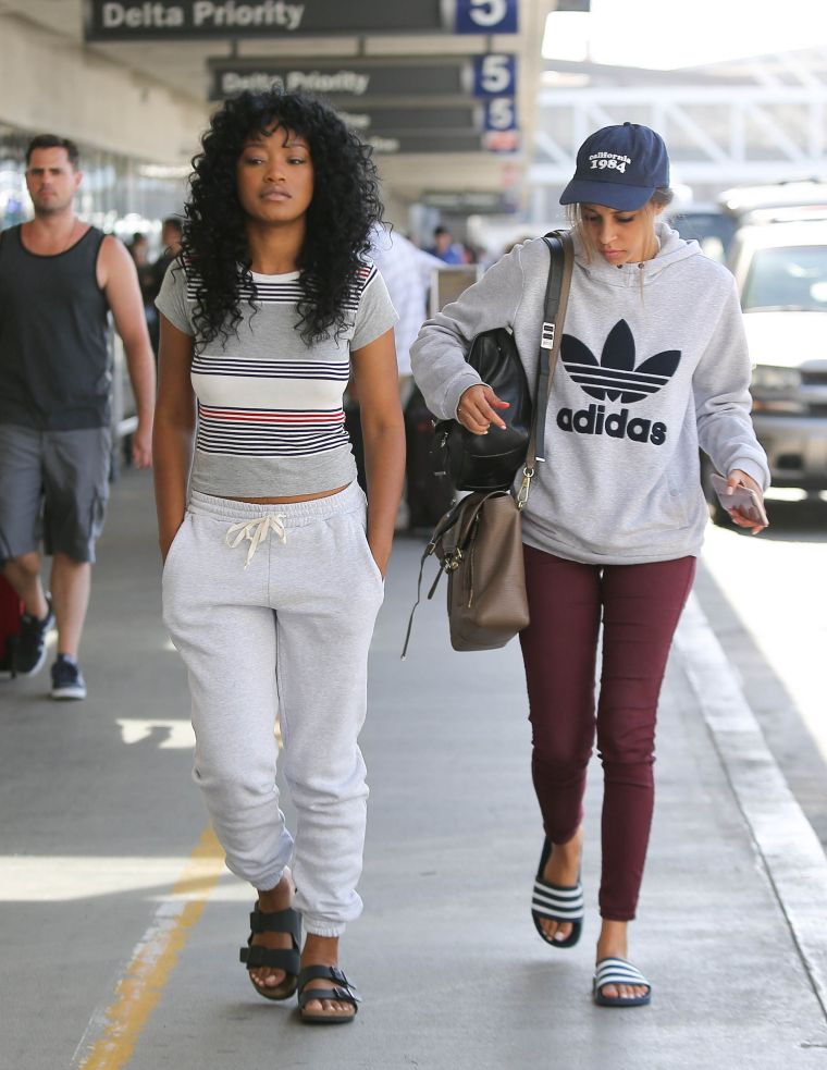 Keke Palmer was keeping it casual while heading up to LAX.