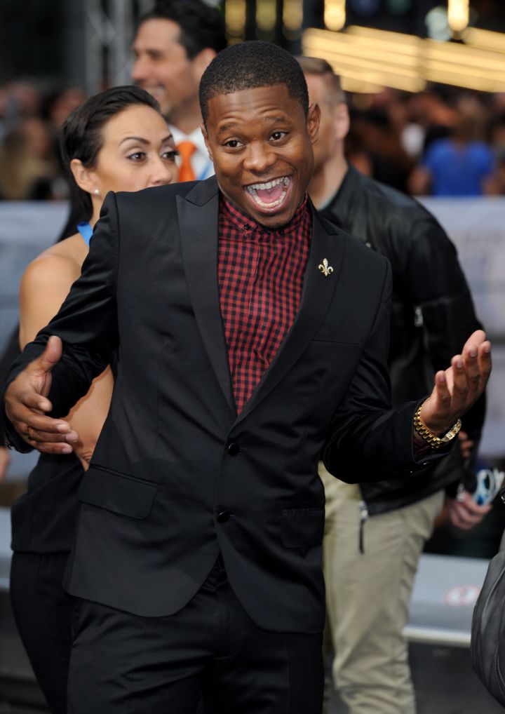 Fresh off his dope role as Eazy-E, Jason Mitchell was all smiles at the European premiere of “Straight Outta Compton” at the CineStar Sony Center in Berlin.