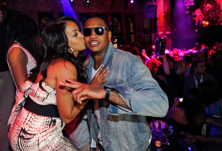 Kissing in the club.