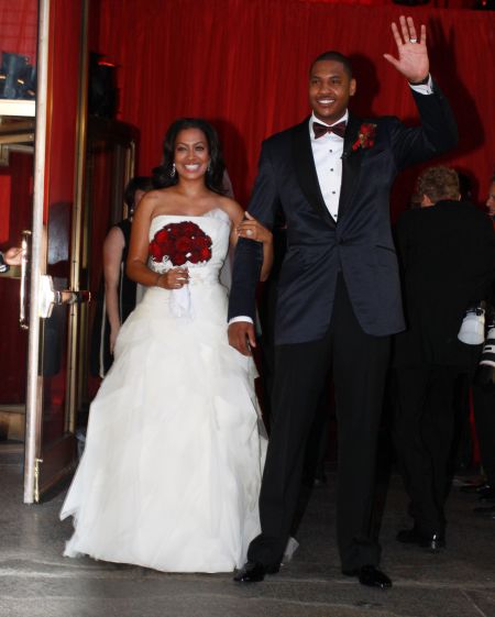 La La & Melo after they tied the knot.