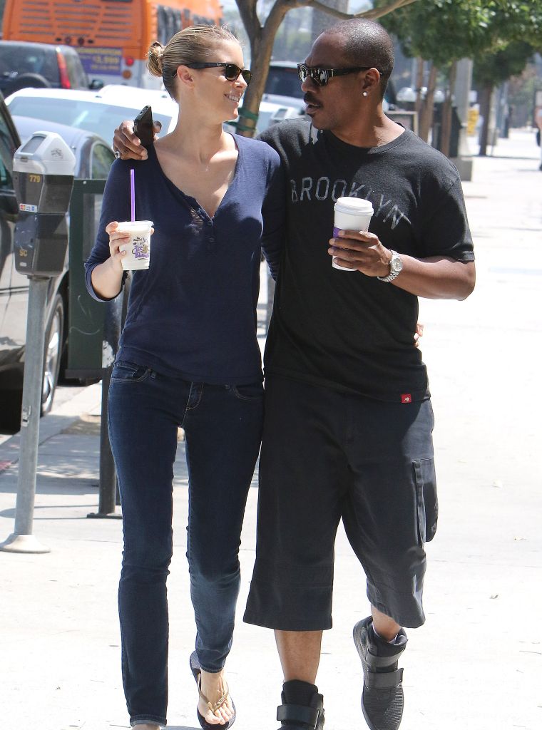 Eddie Murphy and Paige Butler looked very much in love as they made their favorite coffee pilgrimage to The Coffee Bean & Tea Leaf.