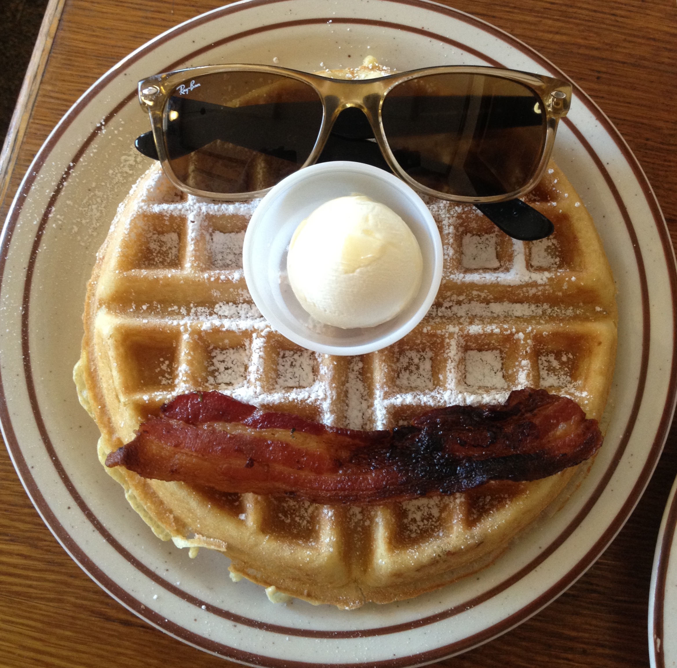 breakfast - bacon & waffles