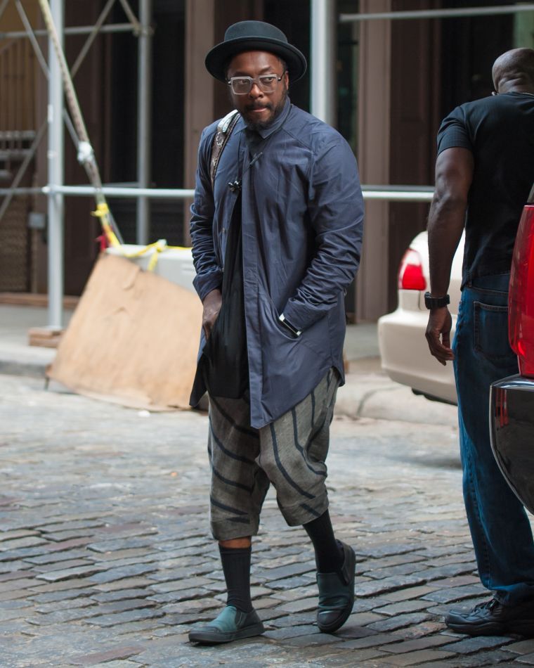 There's getting dressed, and then there is getting dressed. Here is will.i.am out and about in New York City.