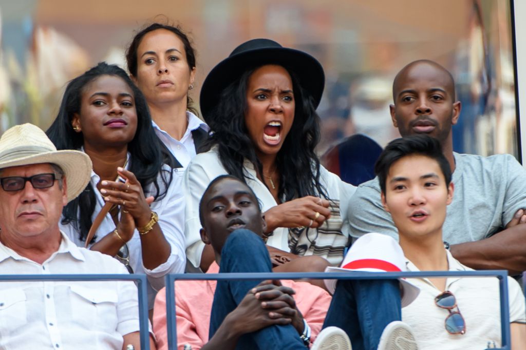 kelly rowland and tim witherspoon at us open nyc