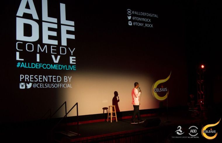 Tony Rock hits the stage.