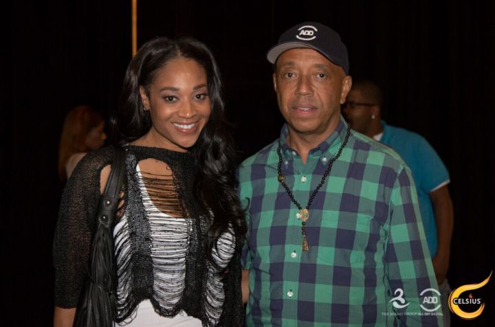 Mimi Faust poses with Russell Simmons.