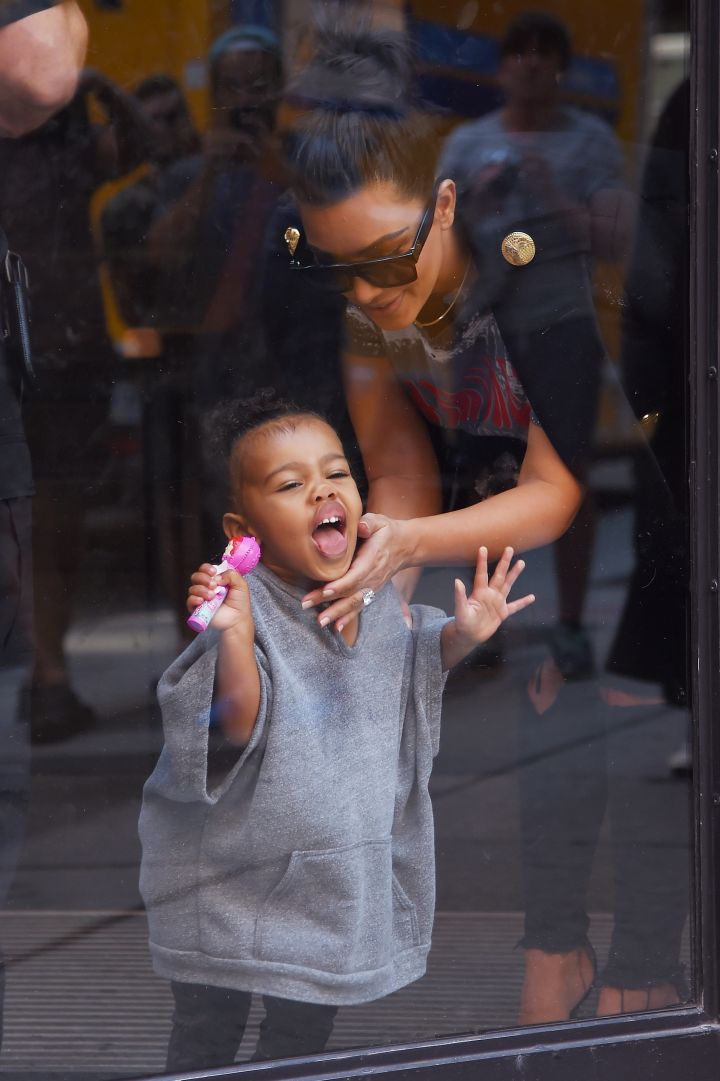 North clowns the paparazzi, just like dad would if he were there…