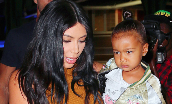 Kim kardashian and north west in new york