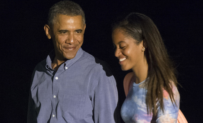 Barack and Malia Obama